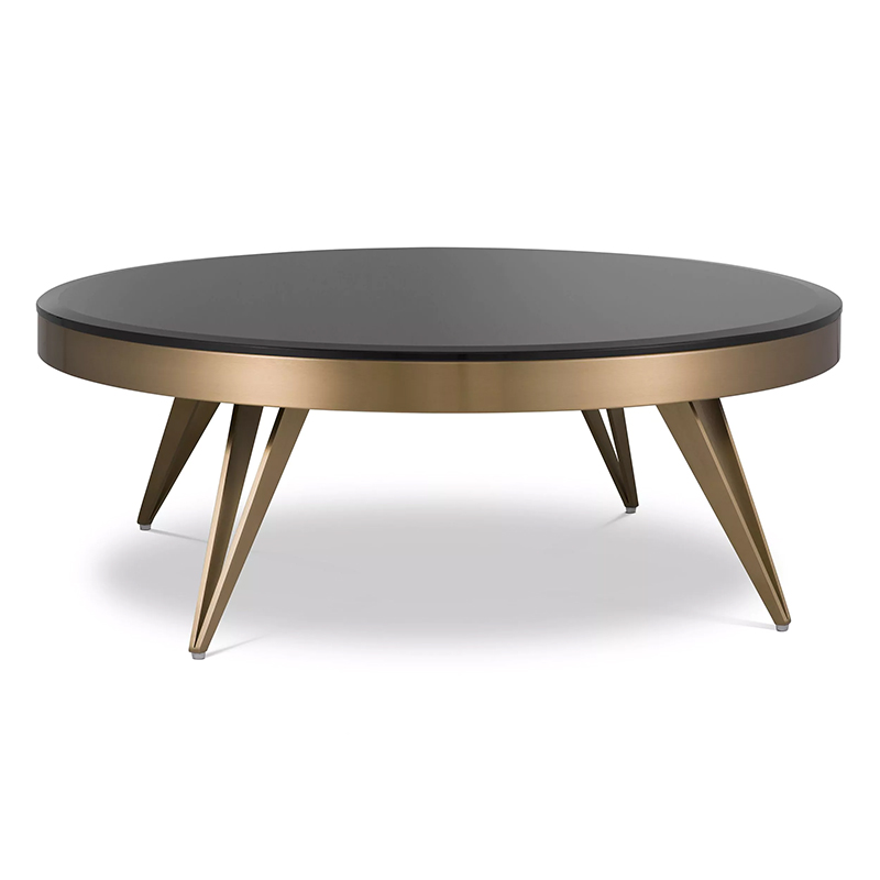 Кофейный стол Eichholtz Coffee Table Rocco Латунь Черный в Санкт-петербурге | Loft Concept 