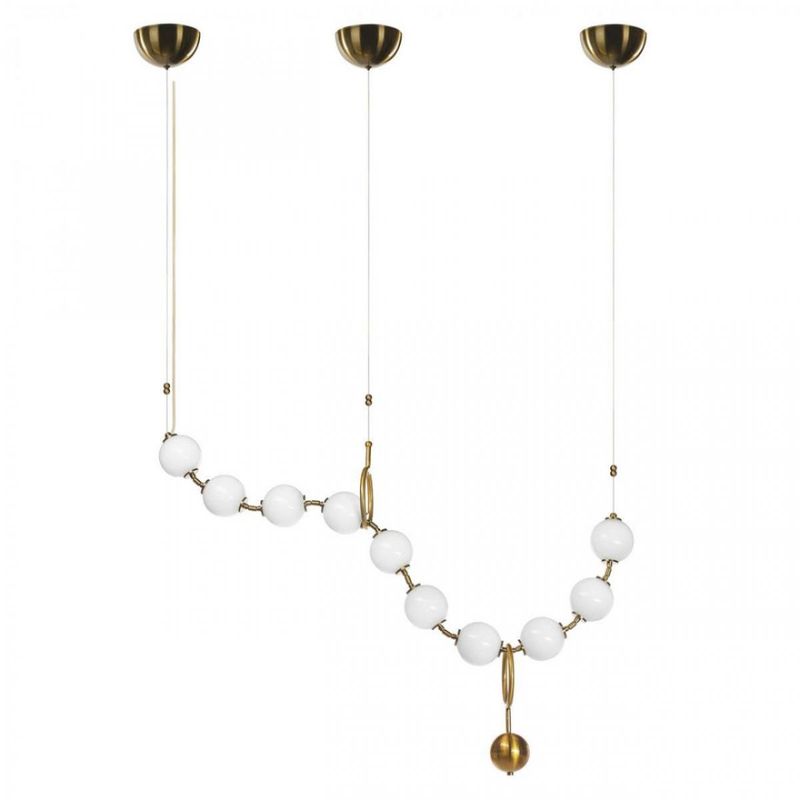 Светодиодный Белые Бусы Larose Guyon COCO CHANDELIER modular 120 см Бронза Белый в Санкт-петербурге | Loft Concept 