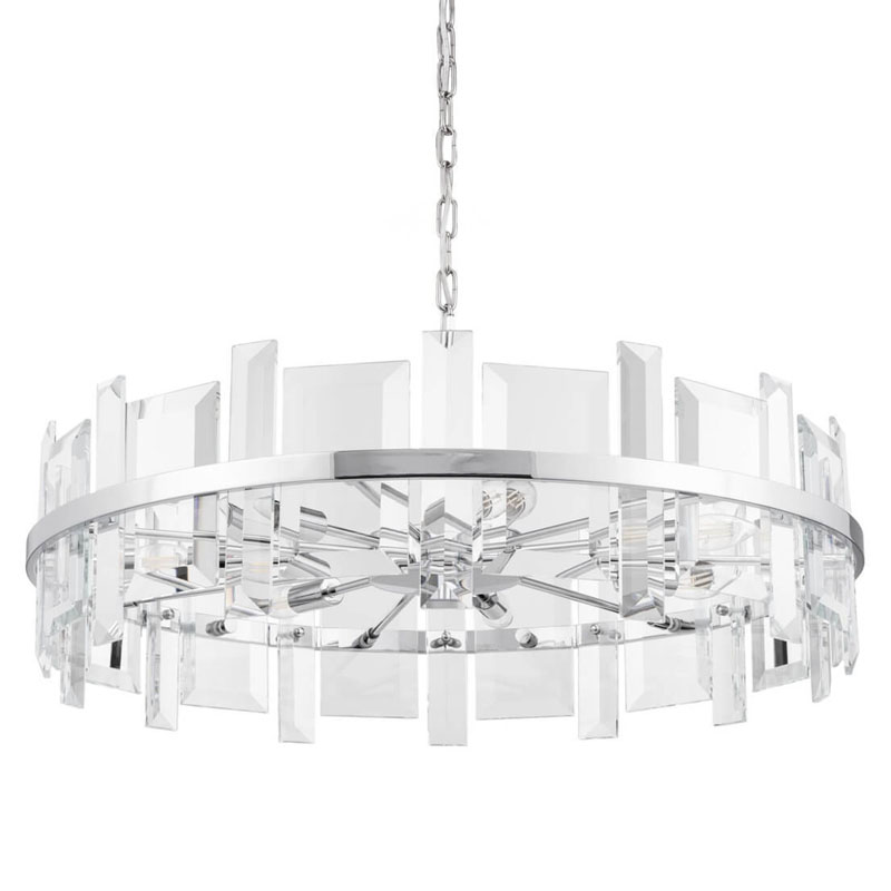 Люстра Harlow Crystal Round Chandelier chrome 7 Хром в Санкт-петербурге | Loft Concept 