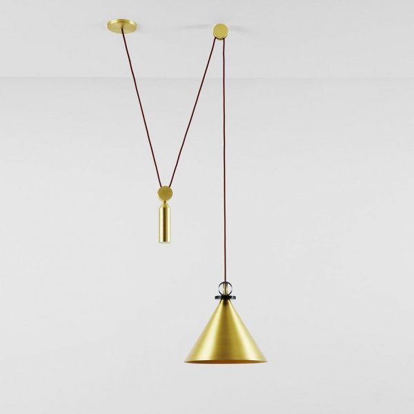 Подвесной светильник Shape up Pendant Cone Brass Латунь в Санкт-петербурге | Loft Concept 