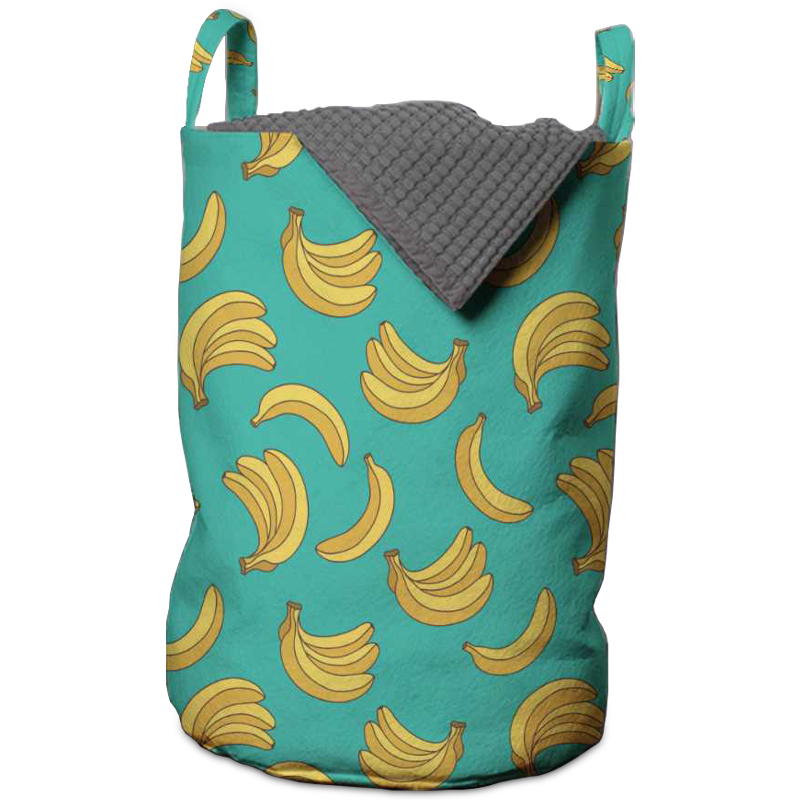 Корзина Bananas Pattern Basket Бирюзовый Желтый в Санкт-петербурге | Loft Concept 