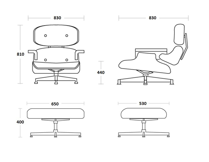 Кресло Eames Lounge Chair & Ottoman в Санкт-петербурге