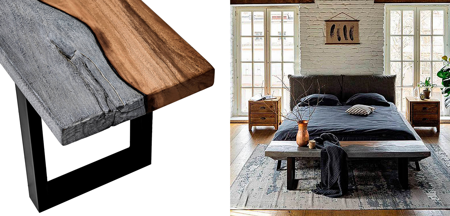 Скамья в стиле лофт Brooks Bench - фото