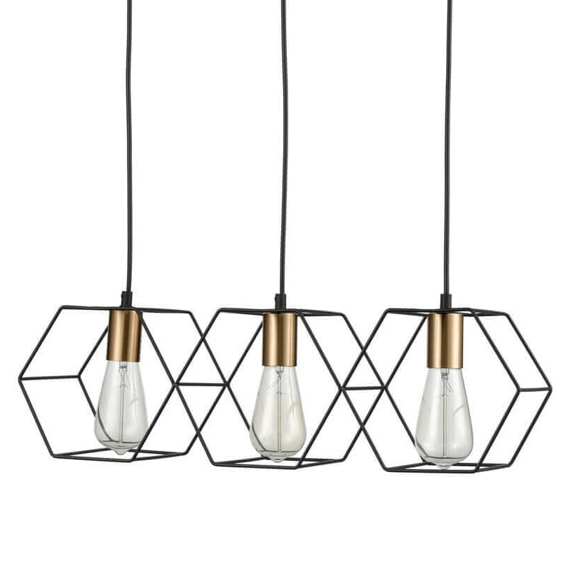 Люстра Loft Wire Cage Pendant 3 Черный в Санкт-петербурге | Loft Concept 