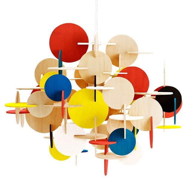 Люстра Bau Lamp Large By Normann-Copenhagen Мульти Желтый Красный Синий Бежево-серый в Санкт-петербурге | Loft Concept 