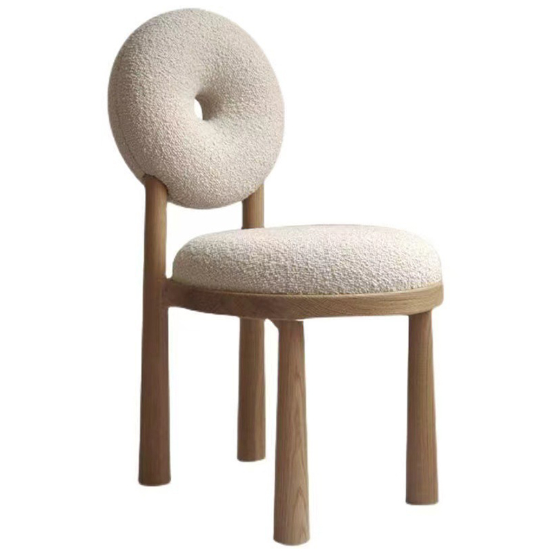 Стул Bagel Boucle Chair Бежевый Древесина в Санкт-петербурге | Loft Concept 