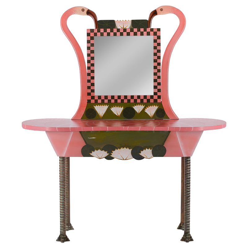 Трельяж Flamingos and Lotus Dressing Table Розовый Латунь в Санкт-петербурге | Loft Concept 