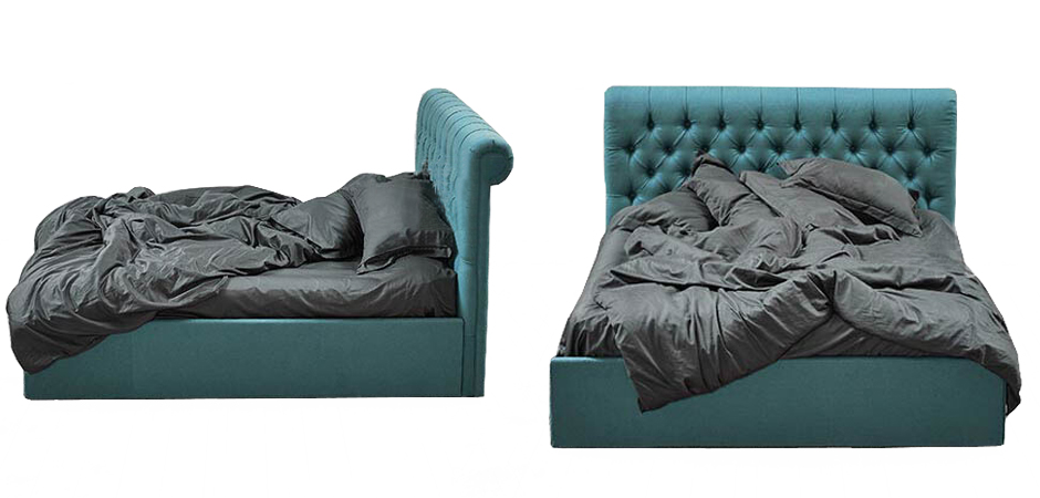 Кровать Turquoise Capitone Bed - фото №1