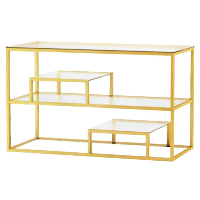 Консоль Step Console Gold Глянцевое золото Прозрачный (Transparent) в Санкт-петербурге | Loft Concept 