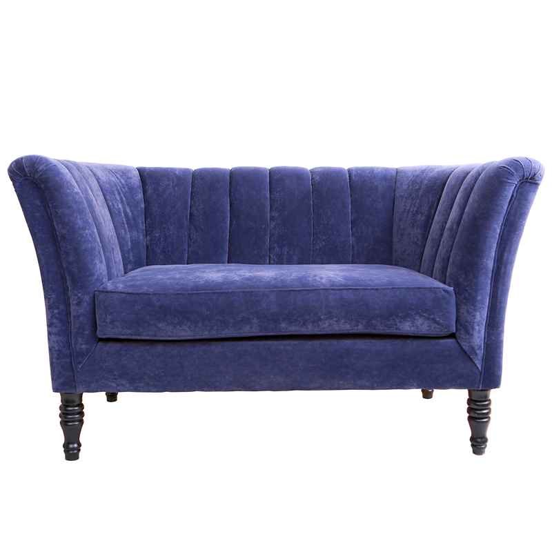 Диван Joffroi Sofa velour blue Синий в Санкт-петербурге | Loft Concept 