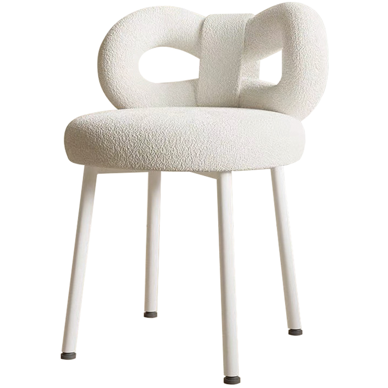 Стул Claire White Boucle Chair Белый в Санкт-петербурге | Loft Concept 