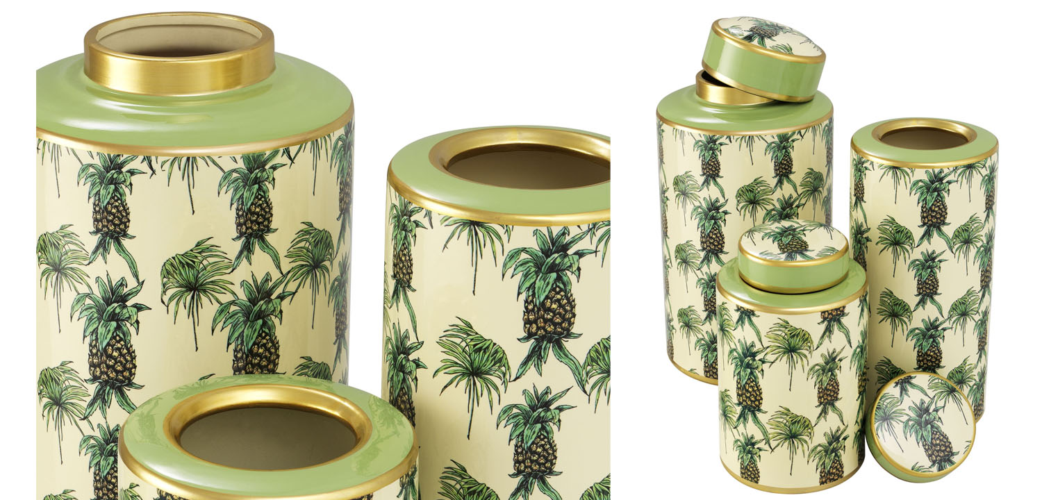 Комплект Ваз Eichholtz JAR PINEAPPLE SET OF 3 - фото
