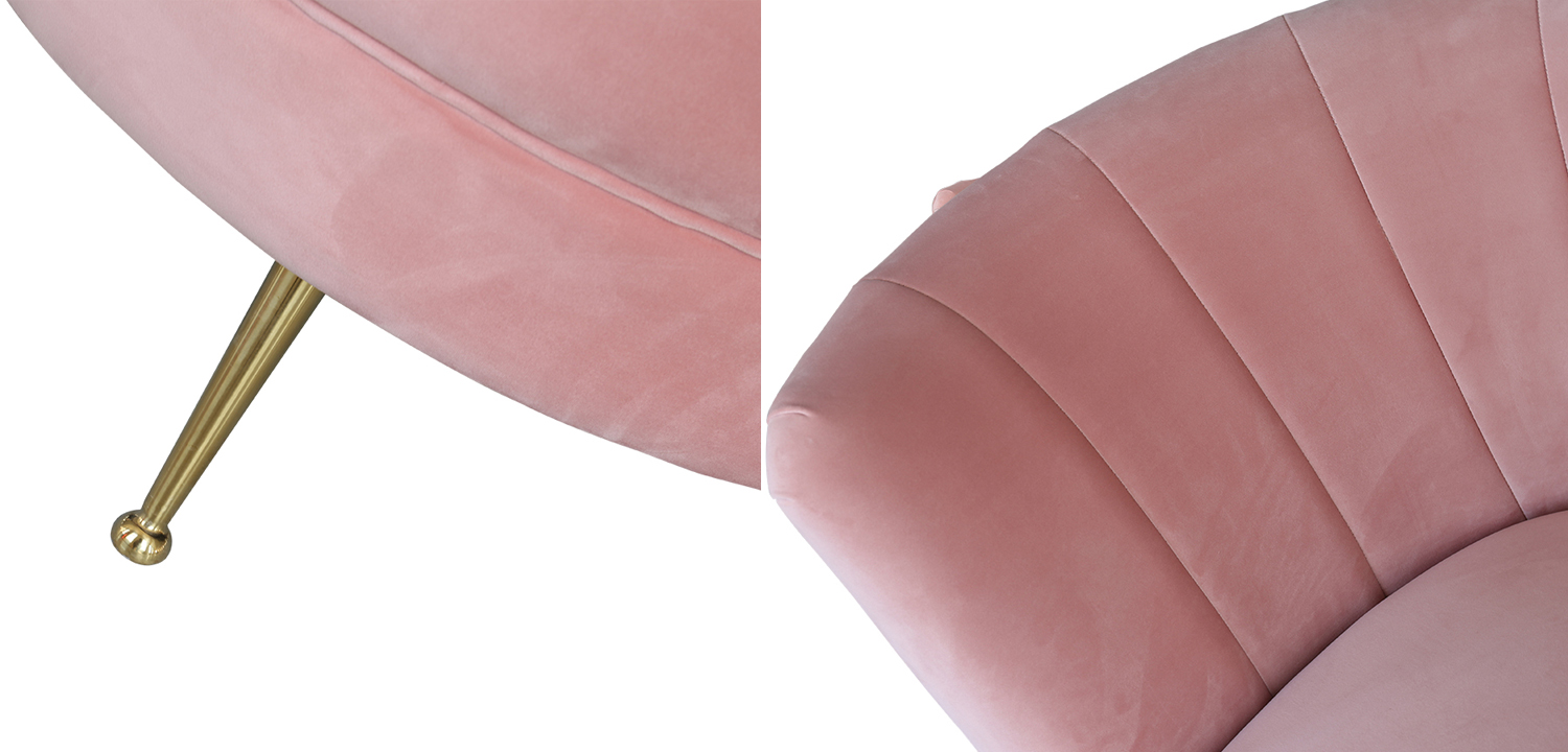 Кушетка Pink Velur - фото №1