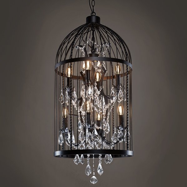 Люстра Steampunk Birdcage Chandelier 45 black Черный в Санкт-петербурге | Loft Concept 