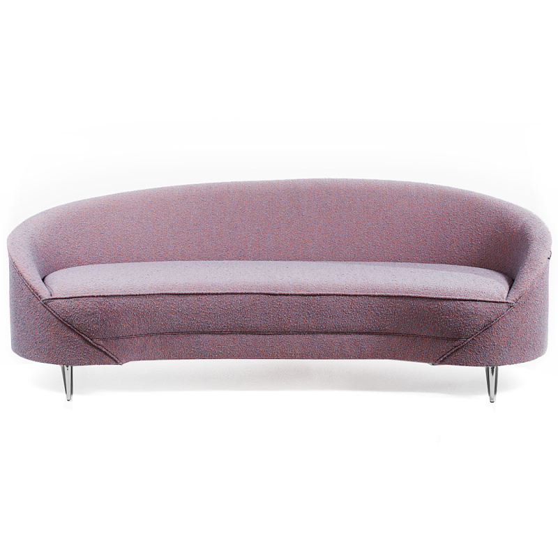 Диван Paulet Sofa Сиреневое Букле Лиловый Хром Диван Paulet Sofa Сиреневое Букле Лиловый Хром в Санкт-петербурге | Loft Concept