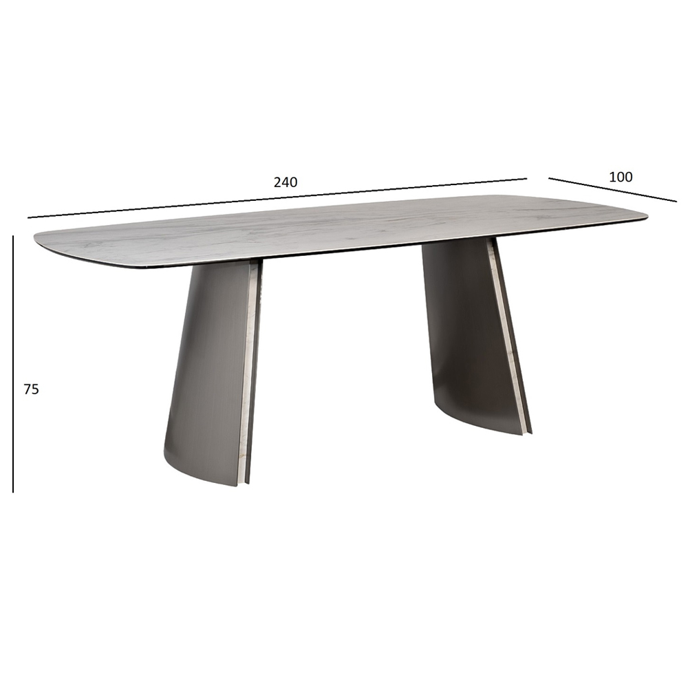 Стол обеденный прямоугольный керамический Ceramic Dining Table в Санкт-петербурге