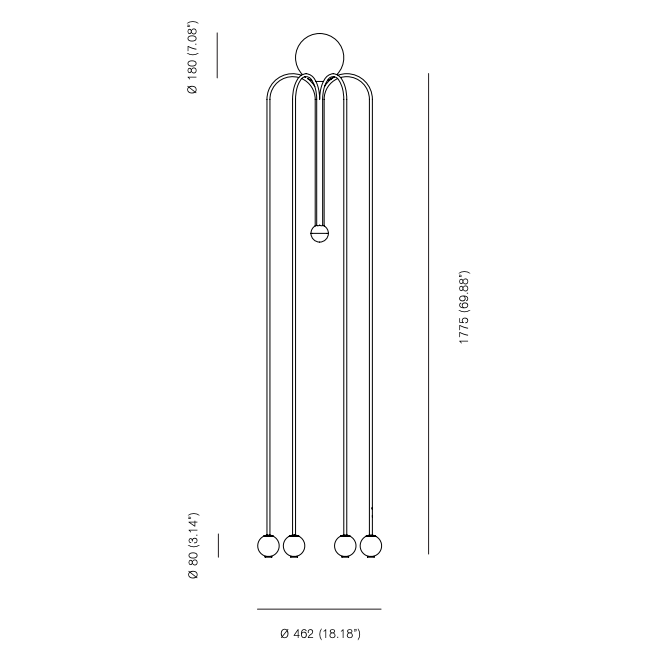 Торшер Michael Anastassiades Fontana Amorosa  Bellagio в Санкт-петербурге