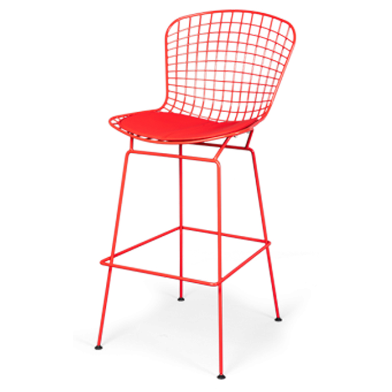 Барный стул Bertoia Barstool Red Красный в Санкт-петербурге | Loft Concept 