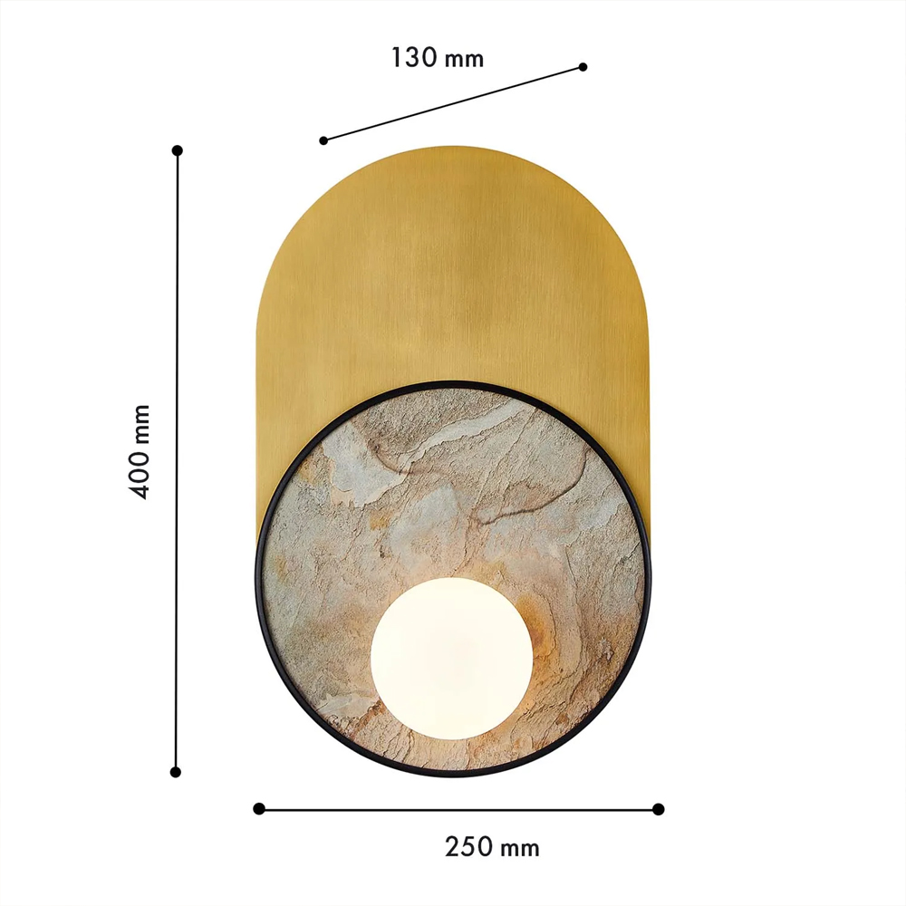 Бра с каменным диском в металлической раме Sandstone Painting в Санкт-петербурге