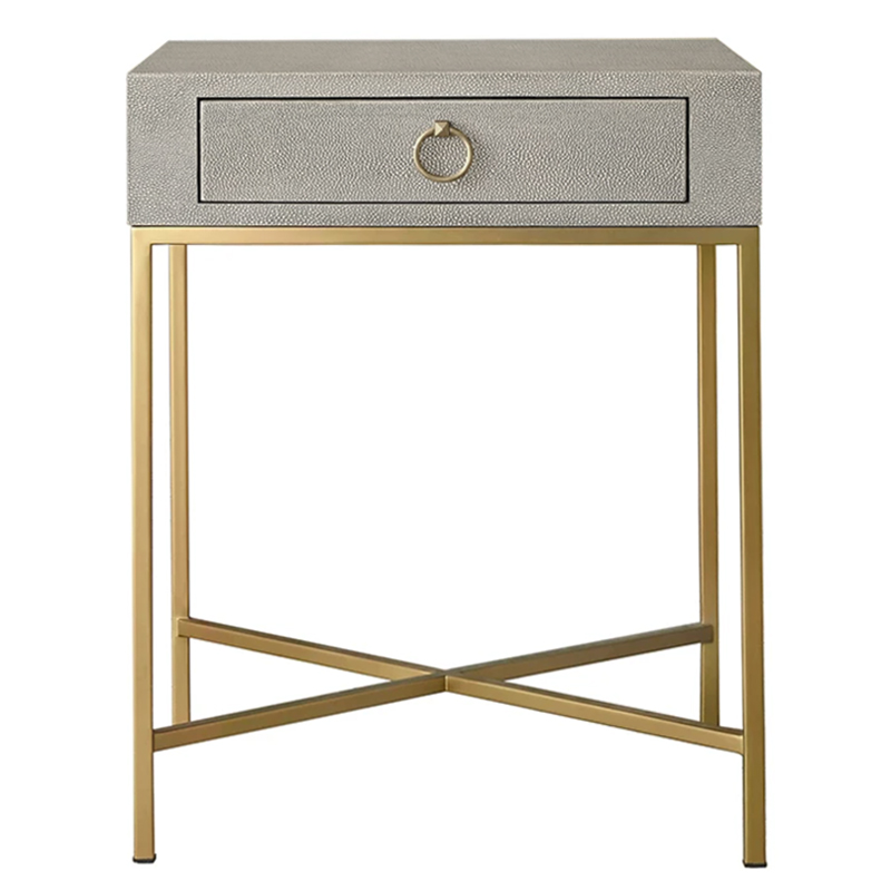 Gaston Stingray Texture Gray Side Table Приставной стол серый скат Золотой Серый в Санкт-петербурге | Loft Concept 