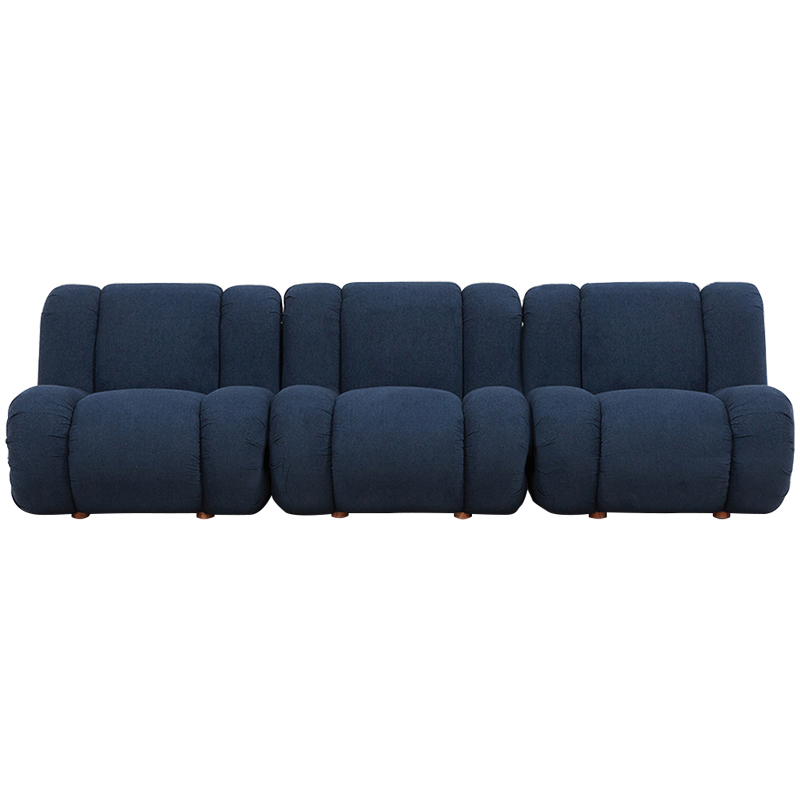 Модульный диван Erasmus Modular Sofa Blue Синий Коричневый в Санкт-петербурге | Loft Concept 