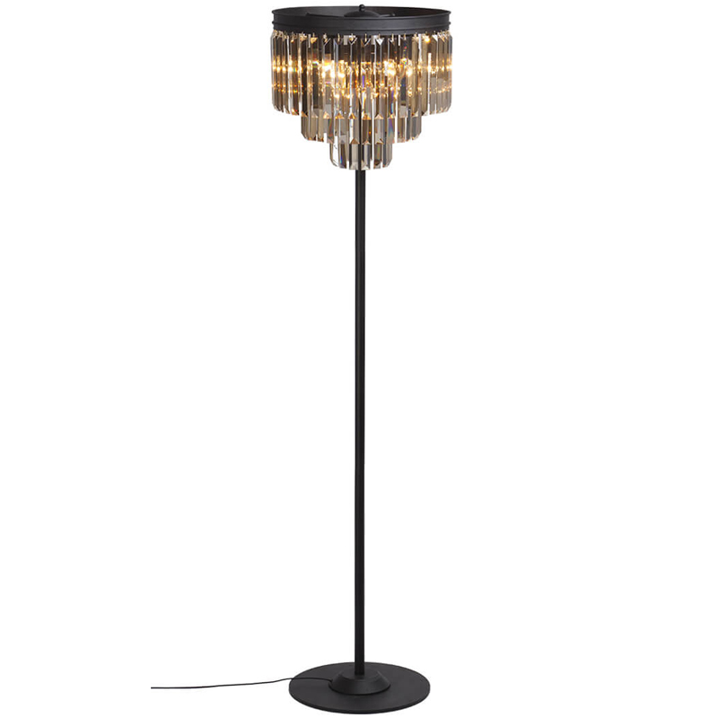 Торшер RH Odeon Amber GLASS Floor Lamp Стекло Амбер Черный в Санкт-петербурге | Loft Concept 