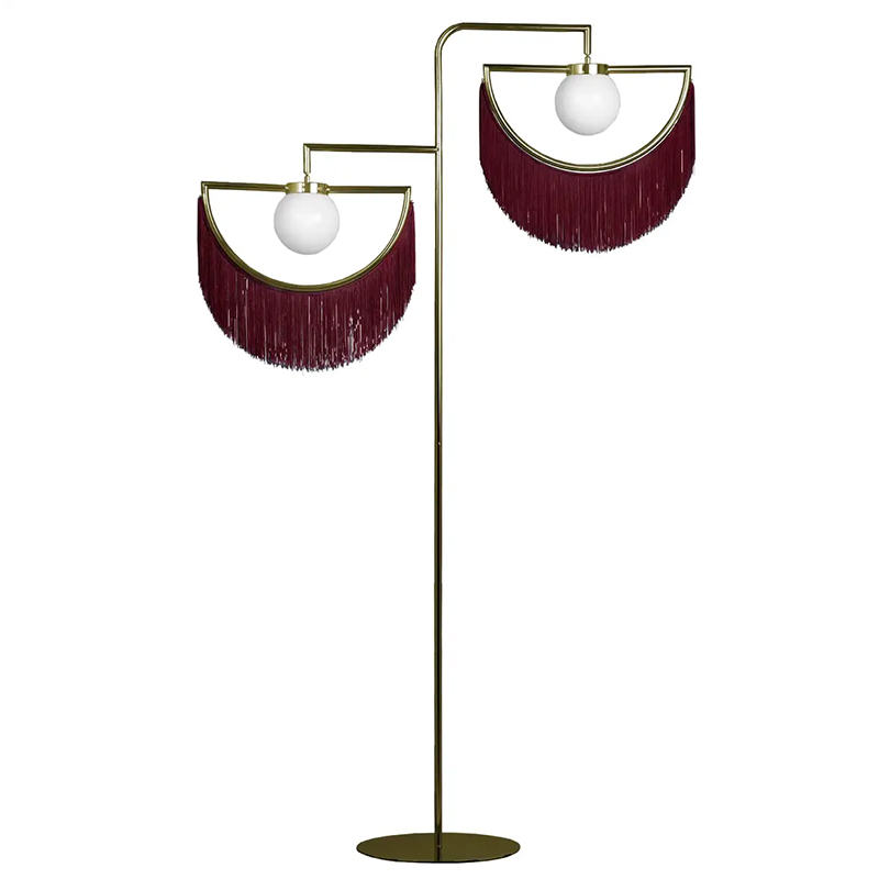 Торшер Wink Standing Lamp by Houtique Wine Золотой Бургундский красный в Санкт-петербурге | Loft Concept 