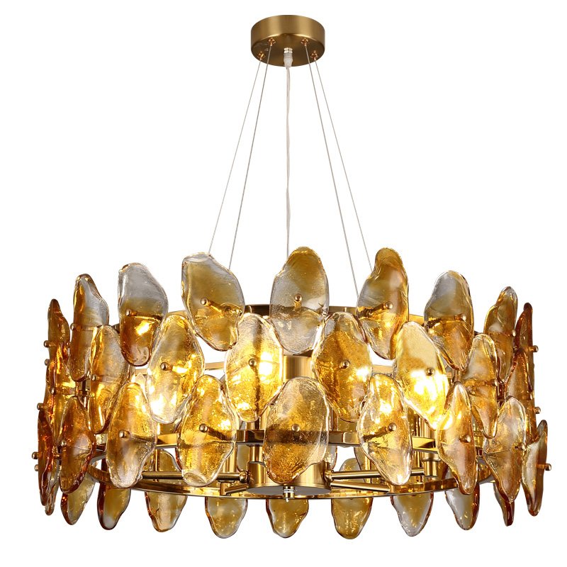 Люстра Amber Shells Chandelier Латунь Янтарь (Amber) в Санкт-петербурге | Loft Concept 