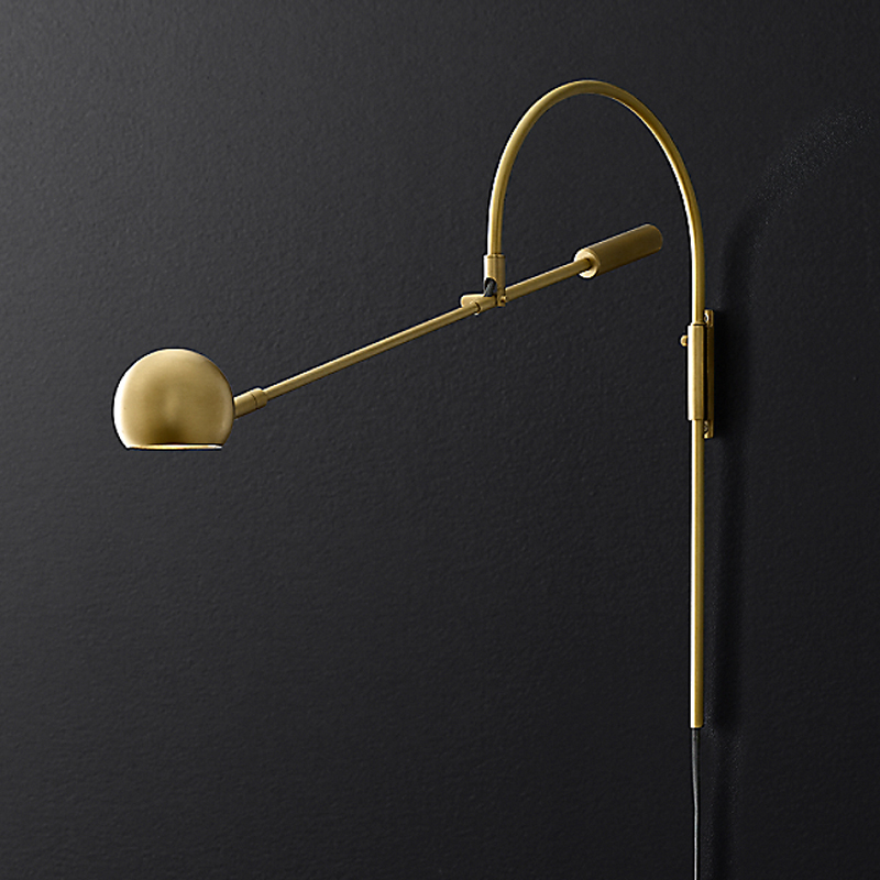 Бра Restoration Hardware ORBITER II Wall lamp Brass Латунь в Санкт-петербурге | Loft Concept 