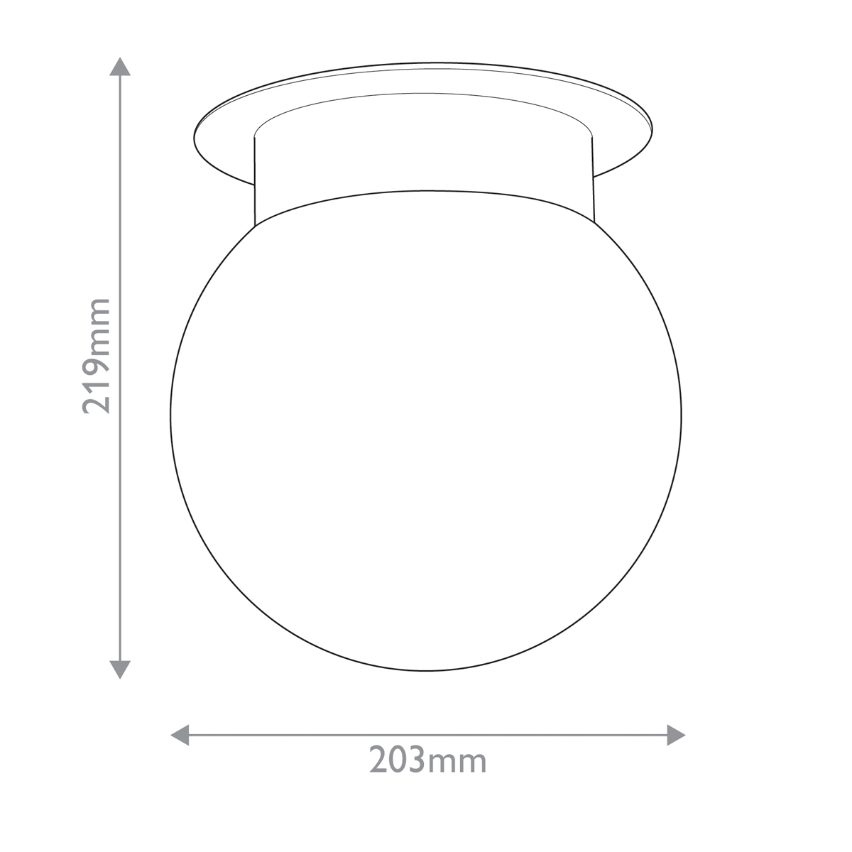 Потолочный светильник с белым матовым шарообразным плафоном Kichler в Санкт-петербурге