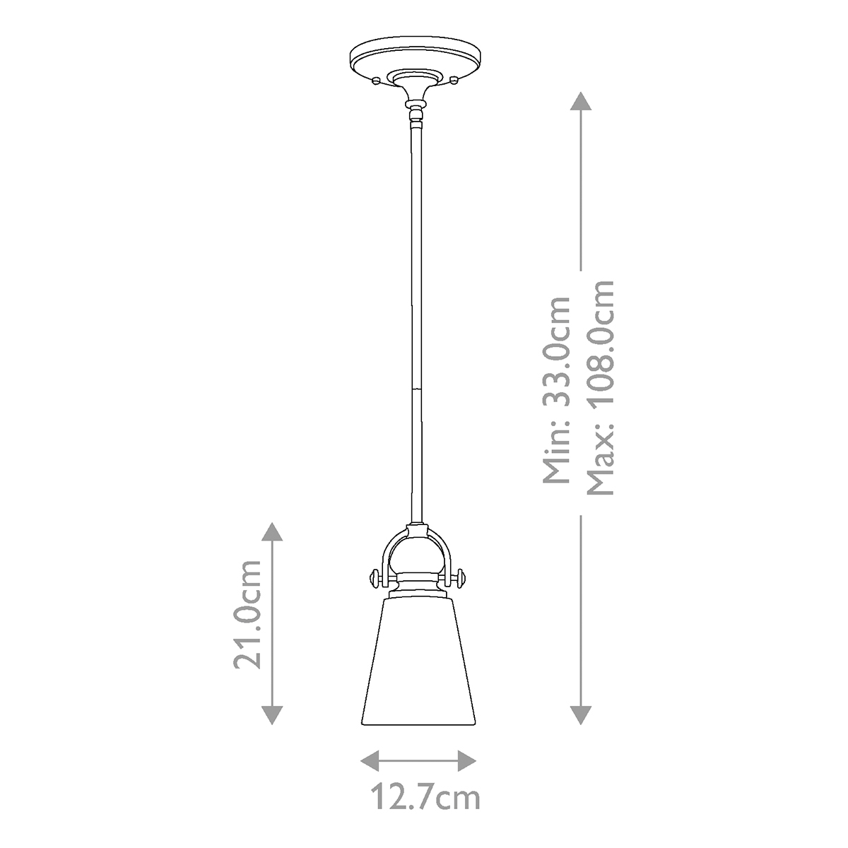 Подвесной светильник бронзового цвета с матовым стеклянным плафоном в форме конуса Hinkley в Санкт-петербурге