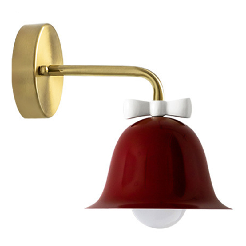 Бра Колокольчик Bell with Bow Red Wall Lamp Красный Красный Белый Золотой в Санкт-петербурге | Loft Concept 