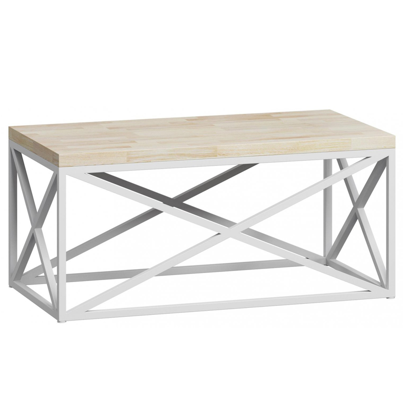 Кофейный стол Industrial Oak Geometric Coffee Table white Белый в Санкт-петербурге | Loft Concept 