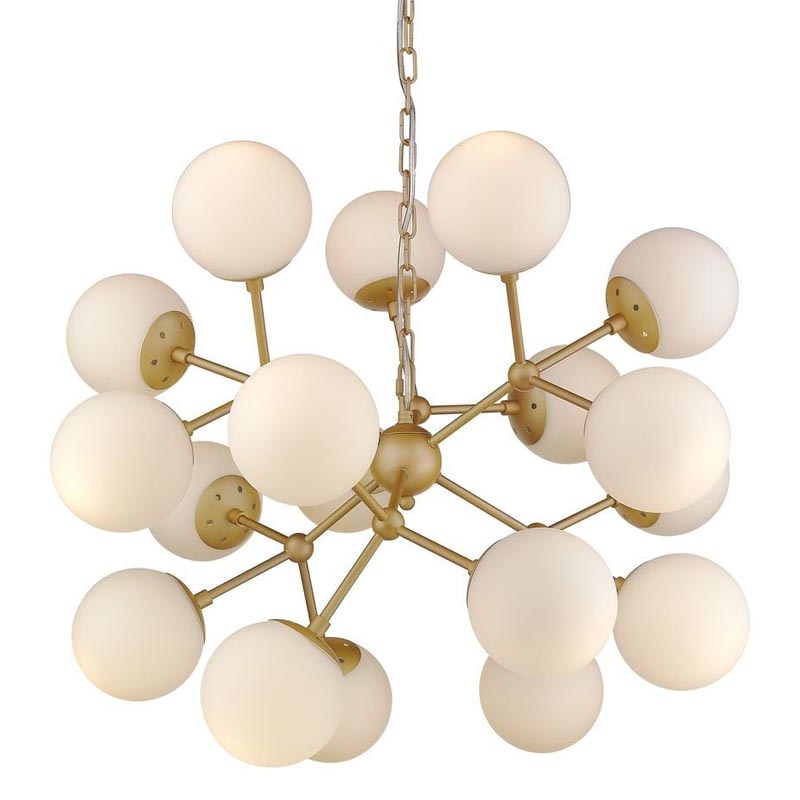 Люстра Berries Chandelier white matt 75 Золотой Белое матовое стекло в Санкт-петербурге | Loft Concept 