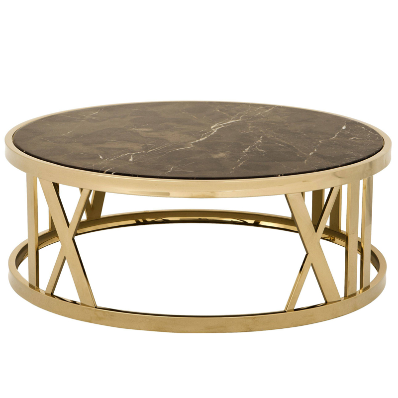 Кофейный стол Eichholtz Coffee Table Baccarat Глянцевое золото Коричневый в Санкт-петербурге | Loft Concept 