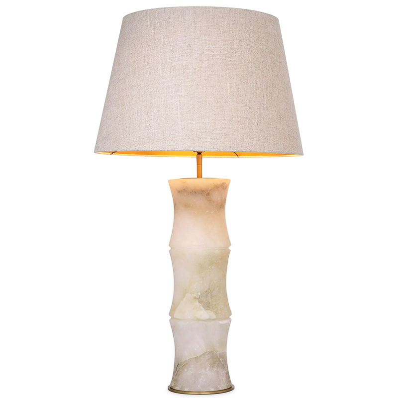 Настольная лампа Eichholtz Table Lamp Bonny Alabaster Латунь Бежевый Бежево-серый в Санкт-петербурге | Loft Concept 