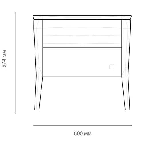 Тумба прикроватная из массива дуба с 2-мя ящиками Tasteful Furniture в Санкт-петербурге