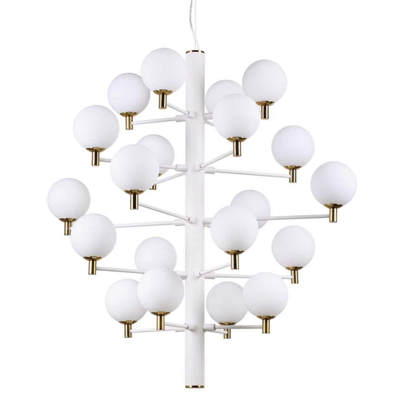 Люстра Italian Globe Abstraction Light White 20 Белый Золотой в Санкт-петербурге | Loft Concept 