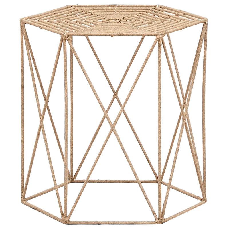 Приставной стол Wicker Alma Side Table Бежевый в Санкт-петербурге | Loft Concept 