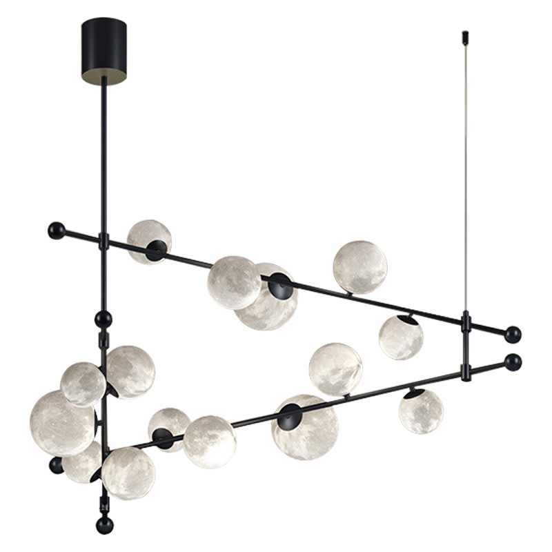 Светильник Tech Lighting Modern Rail Geometric Linear Suspension 15 Black Черный Белый в Санкт-петербурге | Loft Concept 