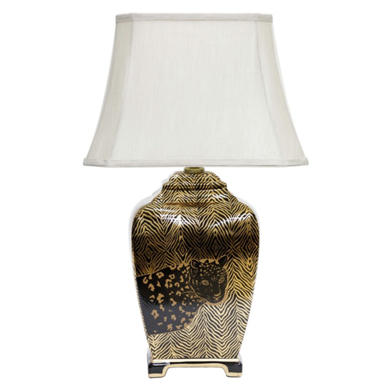 Настольная лампа Leopard Table lamp black and gold Черный Золотой Белый в Санкт-петербурге | Loft Concept 