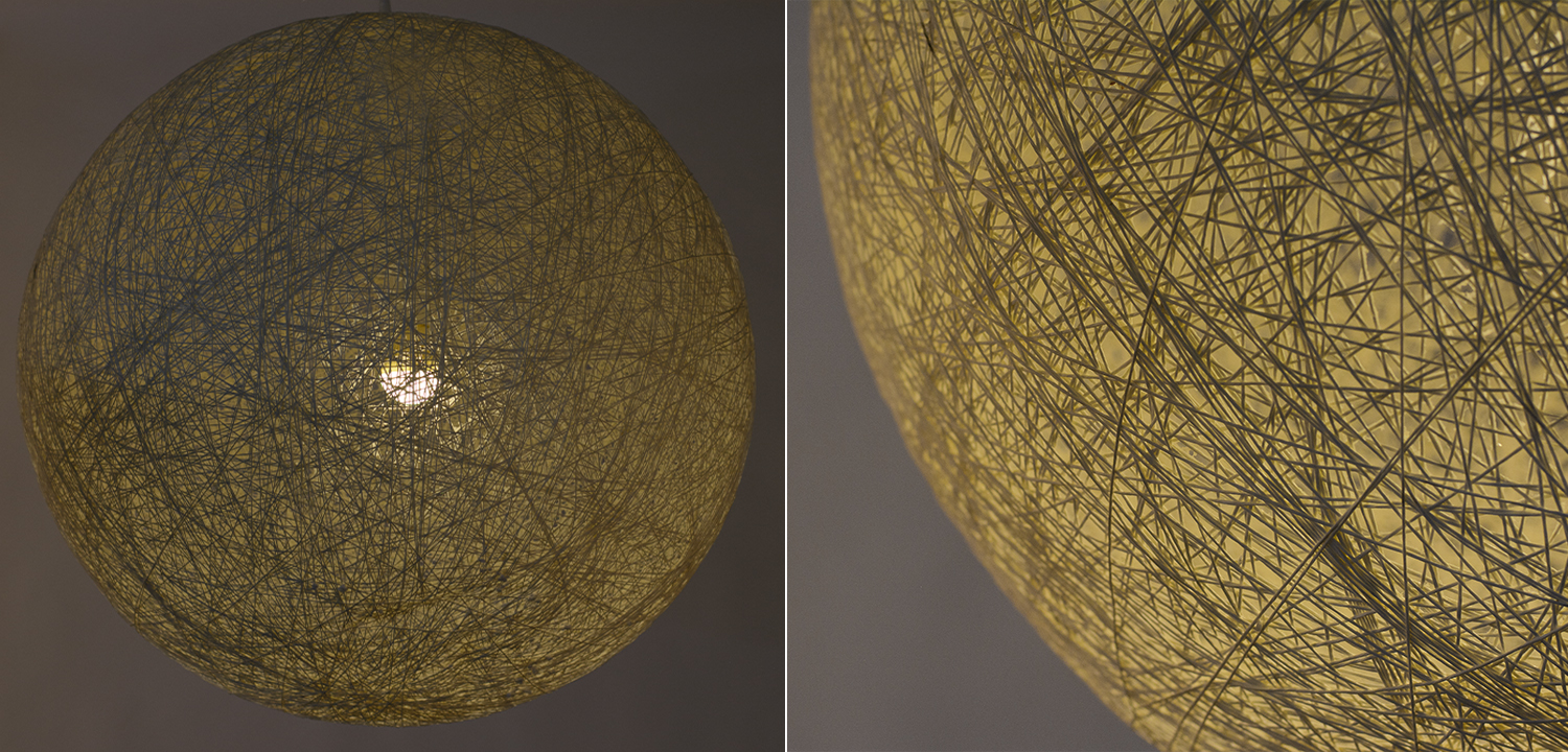 Подвесной светильник Moooi Thread Papier Mache Lamp white - фото №1