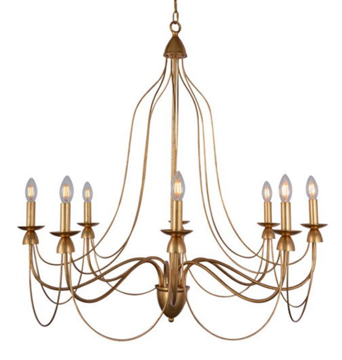 Люстра Wrought Iron Chandelier Золотой в Санкт-петербурге | Loft Concept 