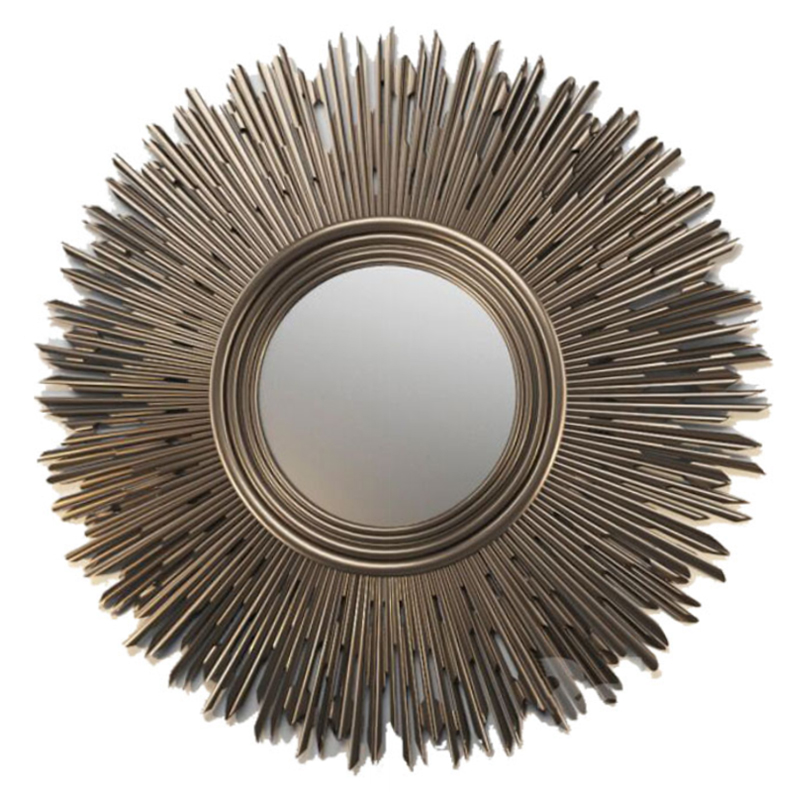 Restoration Hardware ROUND SUNBURST MIRROR Dark bronze Темная бронза в Санкт-петербурге | Loft Concept 