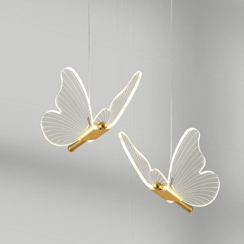 Butterfly Double Pendant Lamp D Прозрачный Латунь в Санкт-петербурге | Loft Concept 