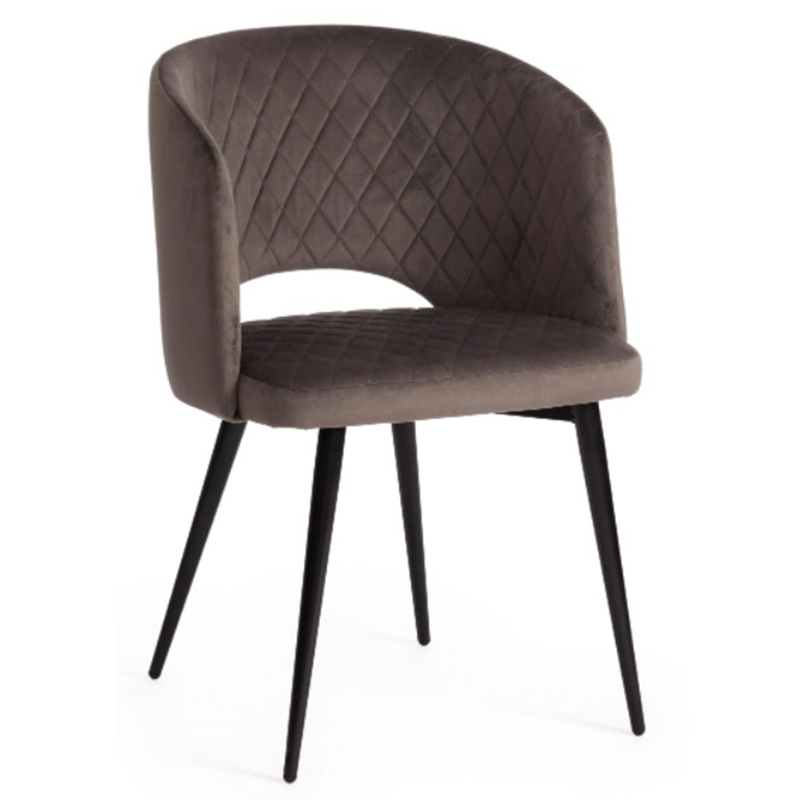 Стул Janice Grey Chair Серый (Gray) Черный в Санкт-петербурге | Loft Concept 