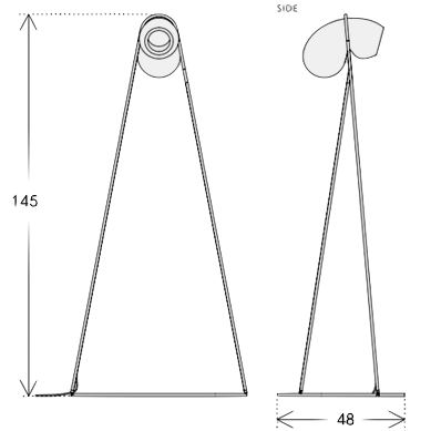 Торшер White glass trap floor lamp в Санкт-петербурге