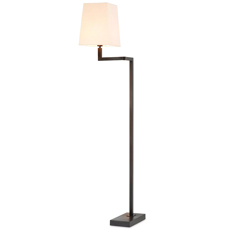 Торшер Eichholtz Floor Lamp Cambell Bronze Белый Темная бронза в Санкт-петербурге | Loft Concept 