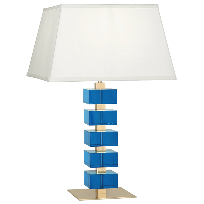 Настольная лампа Monaco Table Lamp Синий Латунь Белый в Санкт-петербурге | Loft Concept 