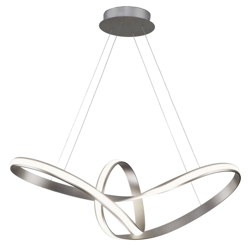 Люстра Mobius Strip Silver Chandelier Никель Сатин в Санкт-петербурге | Loft Concept 